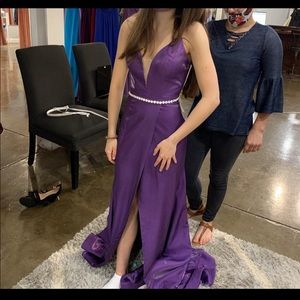 Purple Southern Bride Prom Dress Size 4
